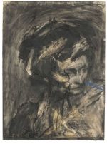 Frank Auerbach, Head of Gerda Boehm, 1961. Charcoal and chalk on paper. Private collection, courtesy of Eykyn Maclean. © the artist, courtesy of Frankie Rossi Art Projects, London.