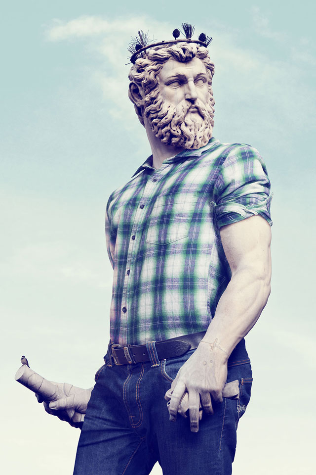 Léo Caillard, from the series Hipsters in Stone, 2013. Photograph, 120 × 180 cm. Courtesy of Sebastien Adrien Gallery – Paris.