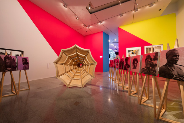 Brook Andrew, The Right to Offend is Sacred, 2017. Installation view, The Ian Potter Centre, The National Gallery of Victoria, Melbourne. Photograph: Dianna Snape.