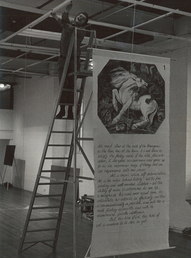 Exhibition installation, Dieter Hacker, ICA, 1974. Photography © Gerald Incandela.