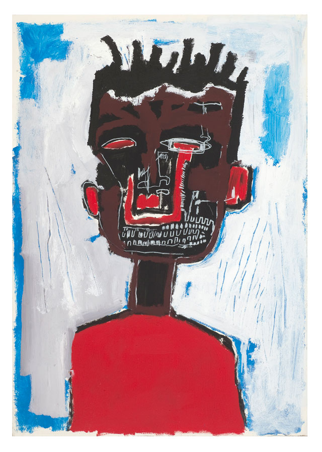 Jean-Michel Basquiat. Self Portrait, 1984. Acrylic and oilstick on paper mounted on canvas, 100 x 70 cm. Private collection. © The Estate of Jean-Michel Basquiat. Licensed by Artestar, New York.