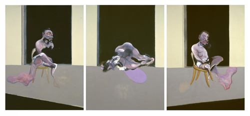 Francis Bacon. Triptych – August 1972, 1972. Oil on canvas, each:  2175 x 1668 x 102 mm painting. Tate © Estate of Francis Bacon. All Rights Reserved, DACS 2007