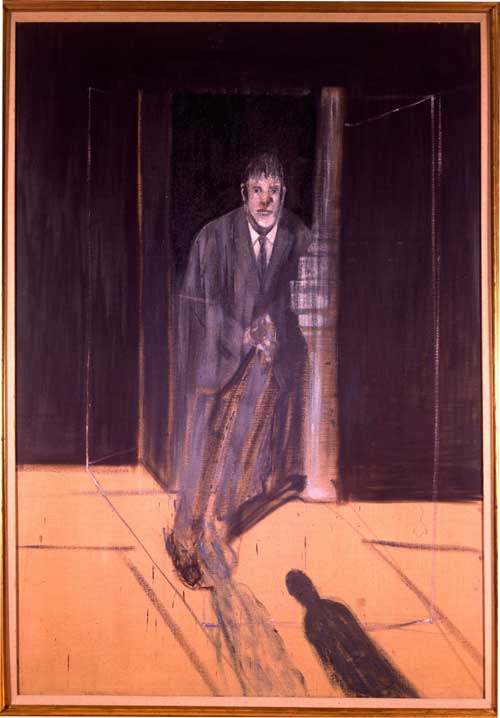 <i>Portrait of Lucian Freud</i>, 1951. Oil on canvas, 198 x 137 cm. The 
        Whitworth Art Gallery, The University of Manchester © The Estate 
        of Francis Bacon / DACS, London, 2005