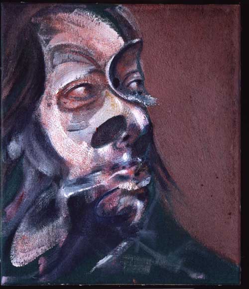 <i>Study of Isabel Rawsthorne</i>, 1966. Oil on canvas 35.5 x 30.5 cm. 
        Musée national d'Art moderne, Centre Georges Pompidou, Paris © 
        The Estate of Francis Bacon / DACS, London, 2005