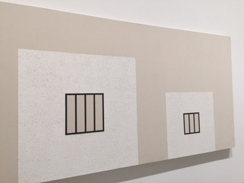 Peter Halley. Freudian Painting, 1981. Acrylic and Roll-A-Tex on unprimed canvas. Photograph: Jill Spalding.