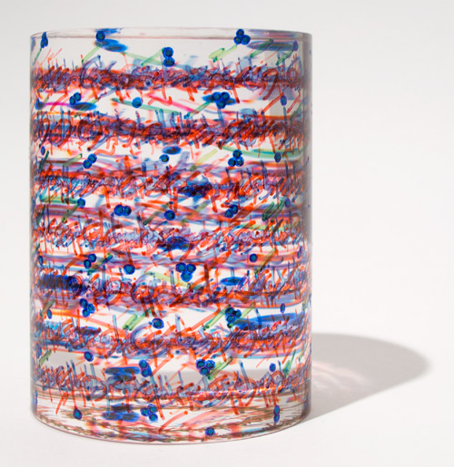 Pouran Jinchi. Transparency #18, 2012. Plexiglas and permanent marker,  4 x 3 in (10.2 x 7.6 cm).