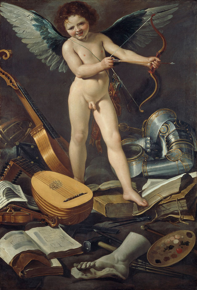 Rutilio Manetti. Victorious Earthly Love, about 1625. Oil on canvas, 178 × 122 cm. © The National Gallery of Ireland, Dublin.