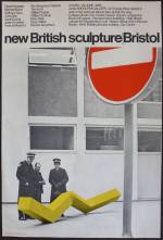 Exhibition poster for new British sculpture, Bristol, 1968. Photograph: Derek Balmer. Arnolfini Archive at Bristol Record Office.