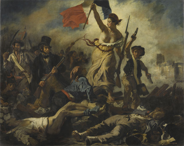 Eugène Delacroix, July 28, 1830: Liberty Leading the People, 1830. Oil on canvas, 260 x 325 cm. Musée du Louvre, Paris © RMN-Grand Palais (musée du Louvre), Michel Urtado.