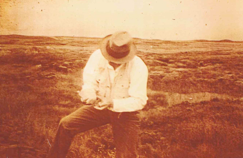 Joseph Beuys. On The Moor of Rannoch, Scotland, Summer 1970.