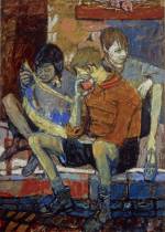 Joan Eardley. Street Kids, c1950. Oil on canvas, laid on board, 102.90 x 73.70 cm. Collection: Scottish National Gallery of Modern Art. Purchased with funds given by an anonymous donor 1964. © Estate of Joan Eardley. All Rights Reserved, DACS 2016.