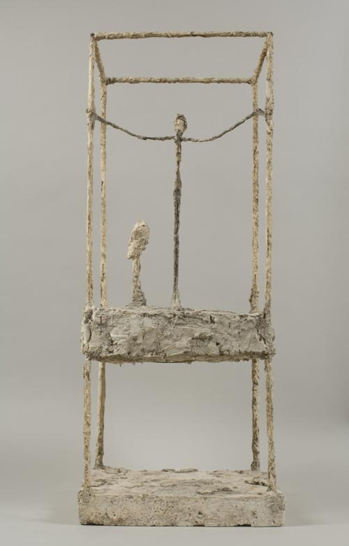 Alberto Giacometti. <em>The Cage (first version)</em>, 1949–1950. Painted plaster, 91.1 x 38.5 x 34.9 cm. Fondation Alberto et Annette Giacometti, Paris © Adagp