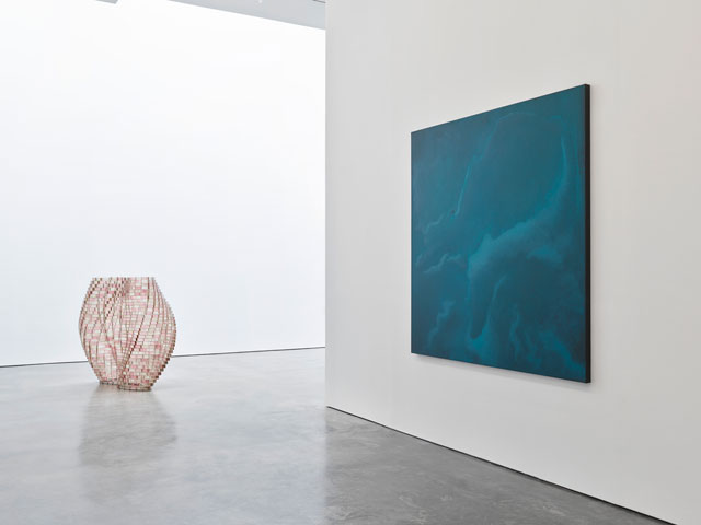 Installation view of Shirazeh Houshiary: Nothing is deeper than the skin at Lisson Gallery New York. © Shirazeh Houshiary; Courtesy Lisson Gallery.