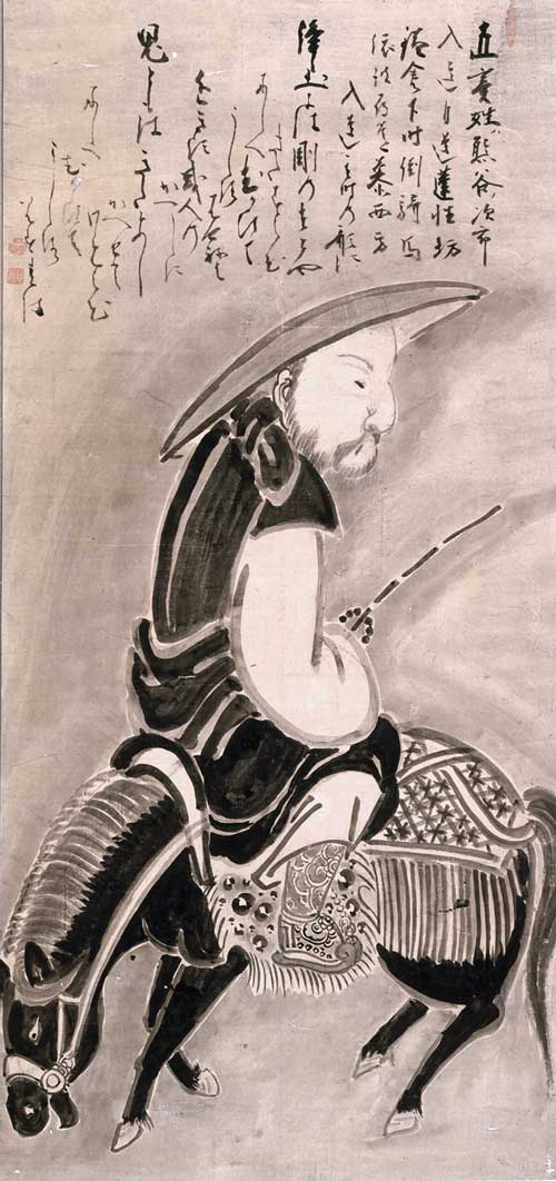 
      
      <p>Hakuin Ekaku, <em>Renshobo on Horseback. </em>Ink on paper, 46.5 x 22 inches. Man’yo-an Collection.      
    