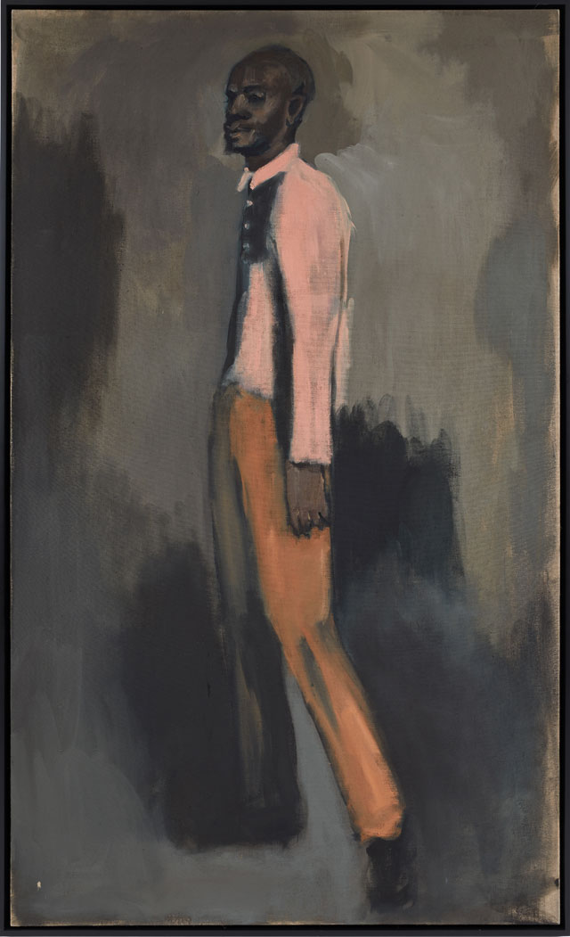 Lynette Yiadom-Boakye. High Power, 2008. Oil on linen, 200 x 120 cm. Image copyright the artist, courtesy The Heong Gallery.