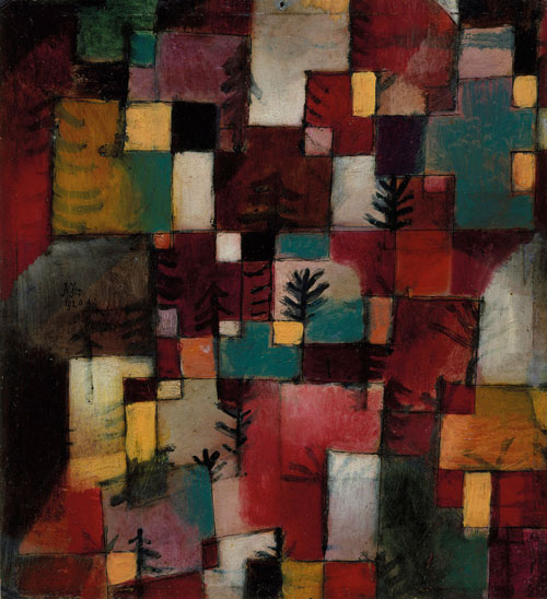 Paul Klee.  Redgreen and Violet-Yellow Rhythms, 1920. Lent by The Metropolitan Museum of Art, The Berggruen Klee Collection, 1984 (1984.315.19)  Image © The Metropolitan Museum of Art / Source: Art Resource/Scala Photo Archives.