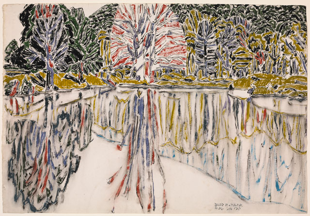 David Milne. Pink Reflections, Bishop’s Pond, 1920. National Gallery of Canada, Ottawa, Gift from the Douglas M. Duncan Collection, 1970. Photograph: NGC. © The Estate of David Milne.