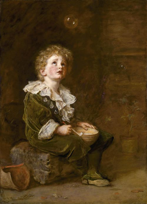 Millais, John Everett. <em>Bubbles,</em> 1885–1886. Oil on canvas, 1092 x 787 mm. Unilever, on loan to the Lady Lever Art Gallery, National Museums Liverpool