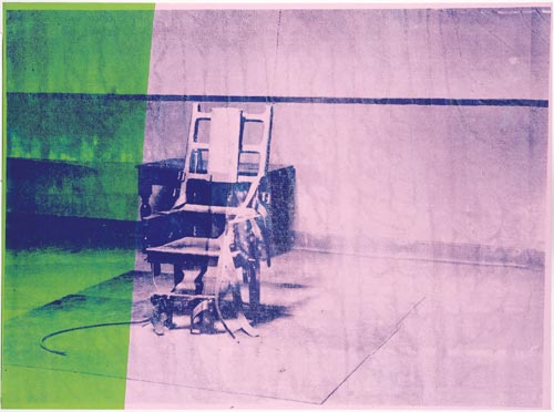 Andy Warhol. Big Electric Chair, 1967. Silkscreen and acrylic on primed canvas, 137.2 x 185.5 cm. © Licensed by the Andy Warhol Foundation for the Visual Arts, Inc/ARS, New York and DACS London 2007. Courtesy of the Froehlich Collection, Stuttgart