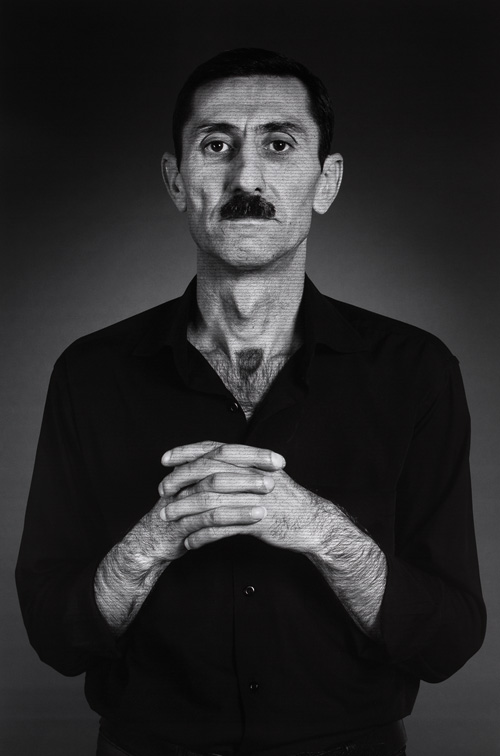Shirin Neshat. Agayar, from The Home of My Eyes series, 2014-2015. Silver gelatin print and ink, 152.4 x 101.6 cm (60 x 40 in). Copyright Shirin Neshat, Courtesy of the artist and Gladstone Gallery, New York and Brussels.