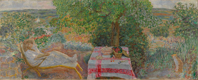 Pierre Bonnard. Resting in the Garden (Sieste au jardin), 1914. The National Museum of Art, Architecture and Design, Oslo. Photograph © Nasjonalmuseet for kunst, arkitektur og design/The National Museum of Art, Architecture and Design / © ADAGP, Paris and DACS, London 2015.