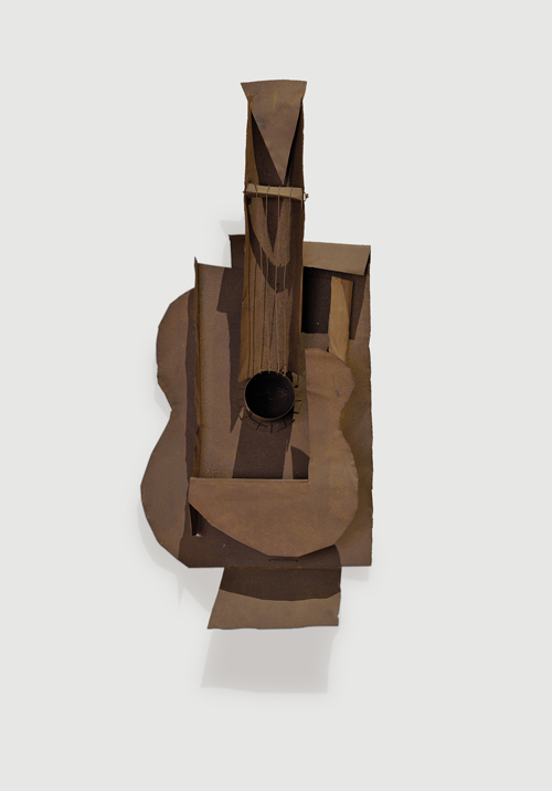 <p>Pablo Picasso. <em>Guitar,</em> Paris, after mid-January 1914. Ferrous sheet metal and wire
30½ x 13¾ x 7⅝ in (77.5 x 35 x 19.3 cm).
The Museum of Modern Art, New York. Gift of the artist