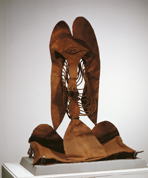 Claes Oldenburg  (b. 1929). <em>Soft Version of Maquette for a Monument Donated to the City of Chicago by Pablo Picasso</em>, 1969. Canvas and rope, painted with synthetic polymer Dimensions variable, 38 x 28 3/4 x 21 in (96.5 x 73 x 53.3 cm) at full height. Musée National d'Art Moderne, Centre Georges Pompidou © Claes Oldenburg. Image © CNAC/MNAM/Dist. Réunion des Musées Nationaux/Art Resource, New York