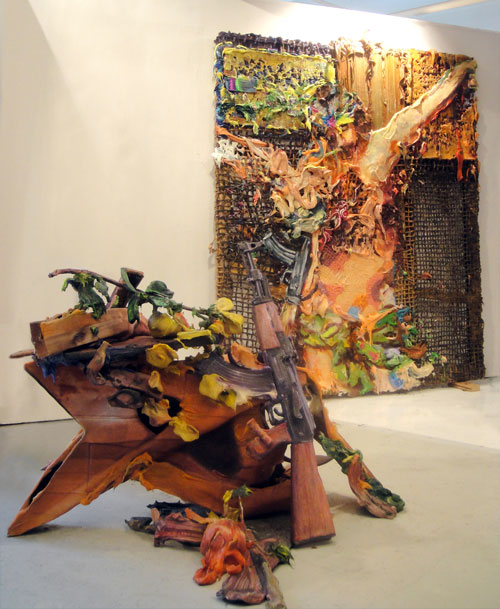 Fabian Marcaccio studio, New York, March 2011. Courtesy Galerie Thomas Schulte, Berlin.
