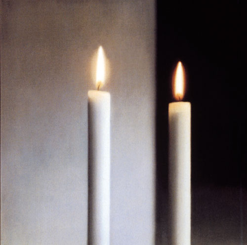 Gerhard Richter. Two candles (Zwei Kerzen). 1982. Oil on canvas, 55 1/8