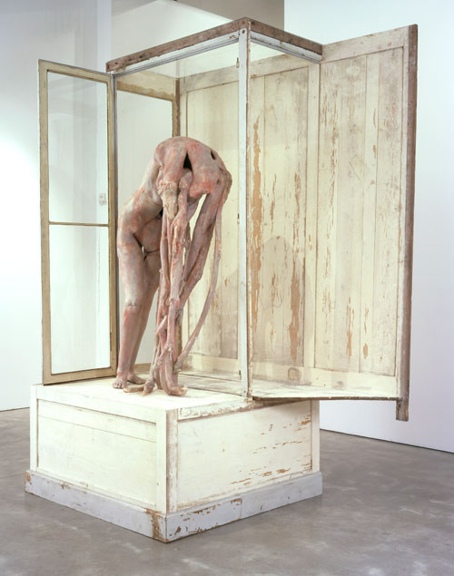 Berlinde De Bruyckere. Marth, 2008. Wax, epoxy, metal, wood and glass, 280 x 172.5 x 119.5 cm. Courtesy the Saatchi Gallery, London. © Berlinde De Bruyckere, 2008.