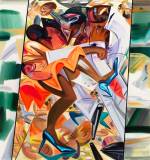 Dana Schutz. Fight in an Elevator, 2015. Oil on canvas, 96 x 90 in (243.8 x 228.6 cm).