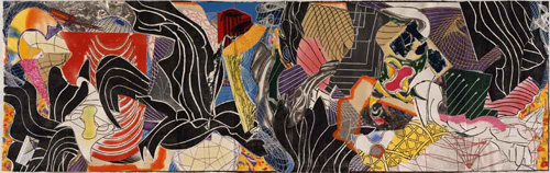 Frank Stella. The Fountain, 1992. Woodcut, etching, aquatint, relief, drypoint, collage and airbrush, 91 x 275 3/4 in (231.1 x 700.4 cm). Whitney Museum of American Art © 2015 Frank Stella/Artists Rights Society (ARS), New York. Photograph: Steven Sloman.
