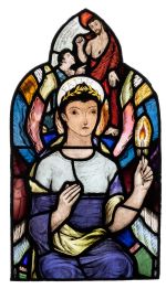 Wilhemena Geddes, Faith, 1956. Stained glass panel. © The Stained Glass Museum.