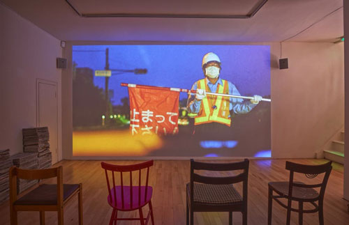 Fiona Tan. Ghost Dwellings, 2013-14. HD video, colour, stereo, room installation. Installation view 3, Frith Street Gallery, Soho Square. Photograph: Alex Delfanne.