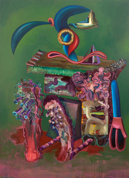 Gorka Mohamed. Seated Composition, 2013, Acrylic on linen, 144.5 x 200 cm.
